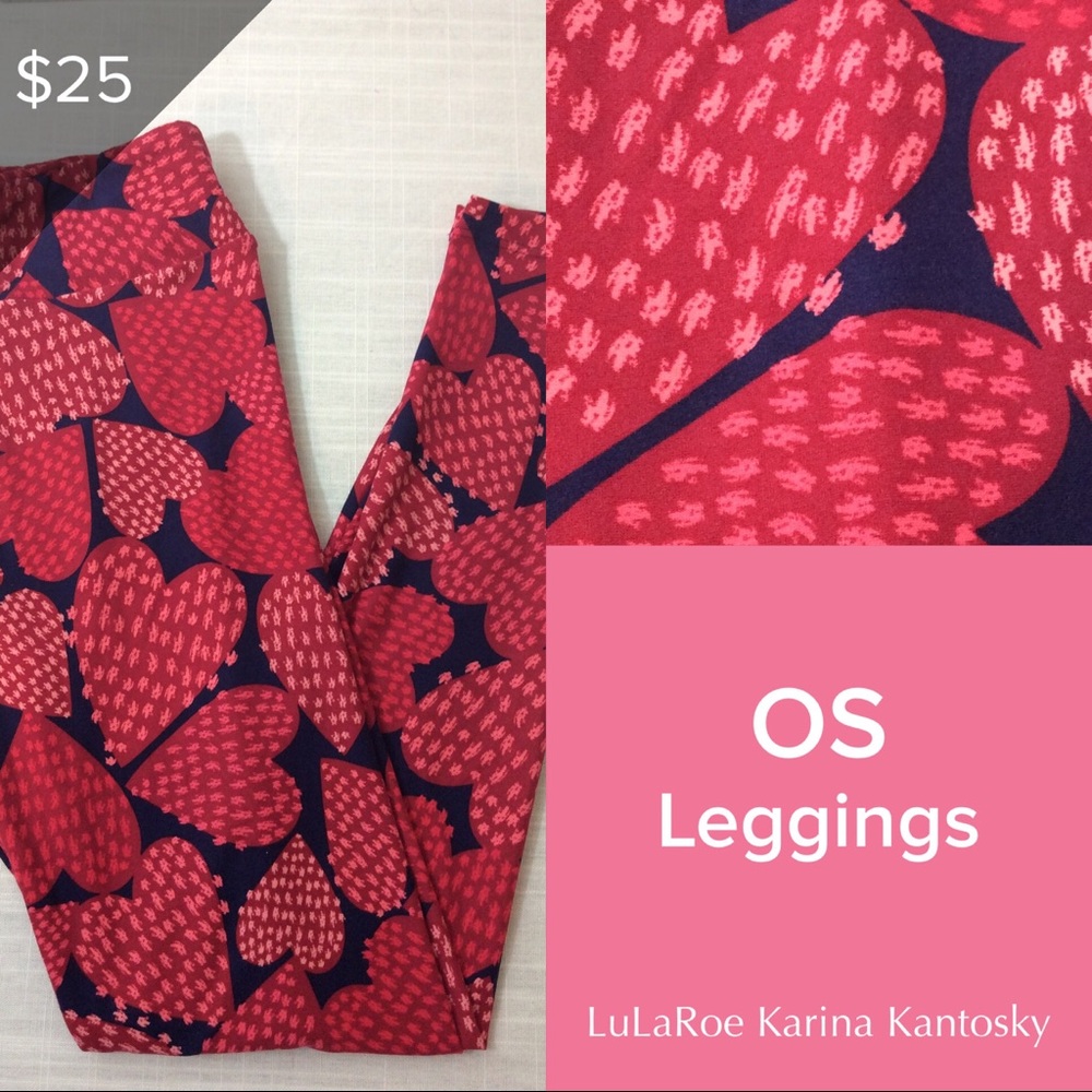 LuLaRoe OS Valentine leggings